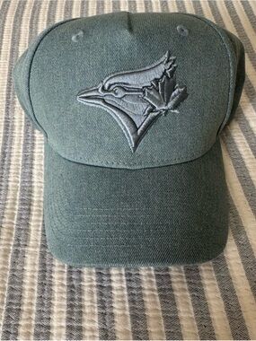 Embroidered Blue Jay Logo Baseball Cap - Slate Green